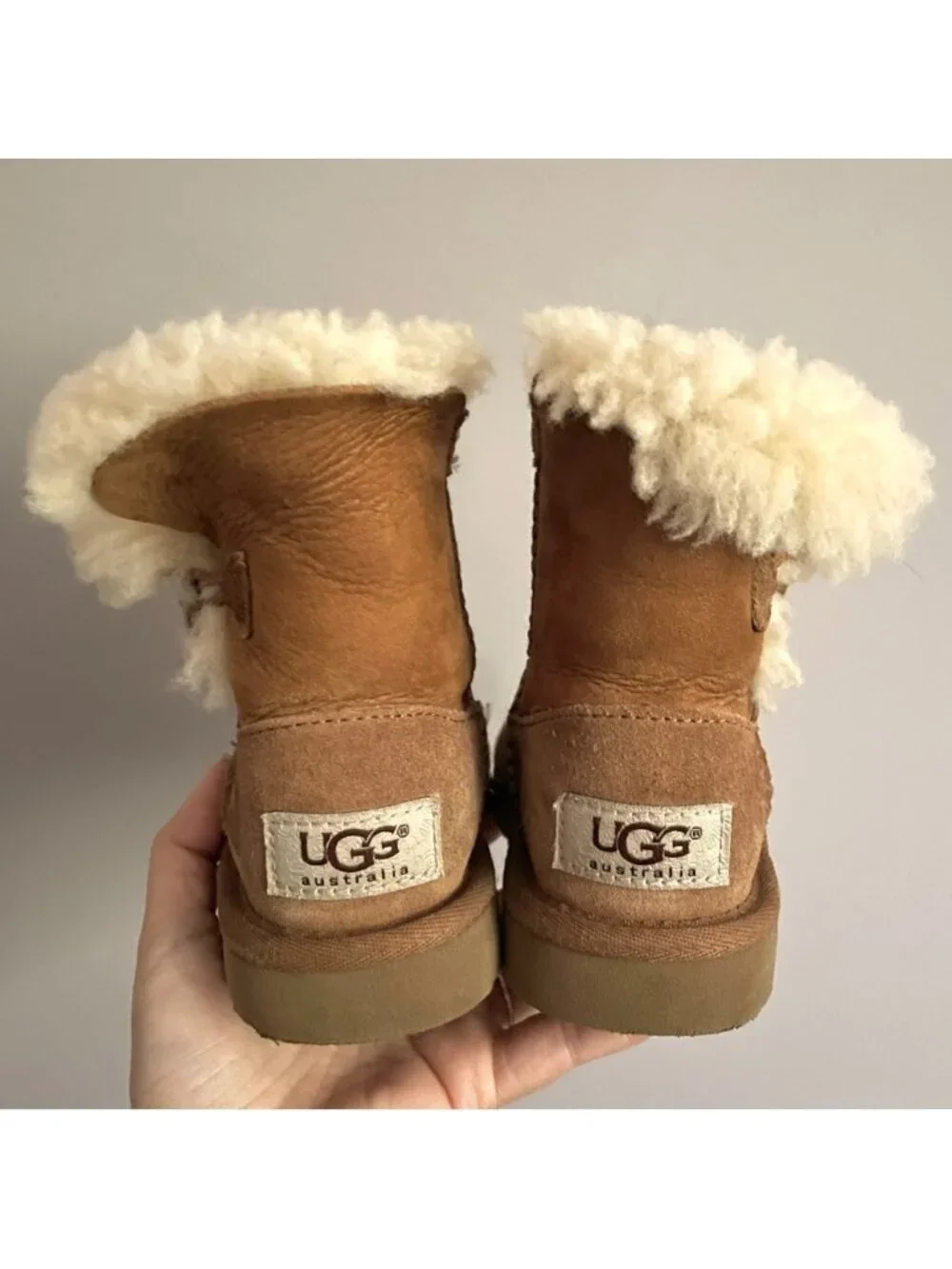 UGG Chestnut Brown Bailey Button Boots - 7, Toddler